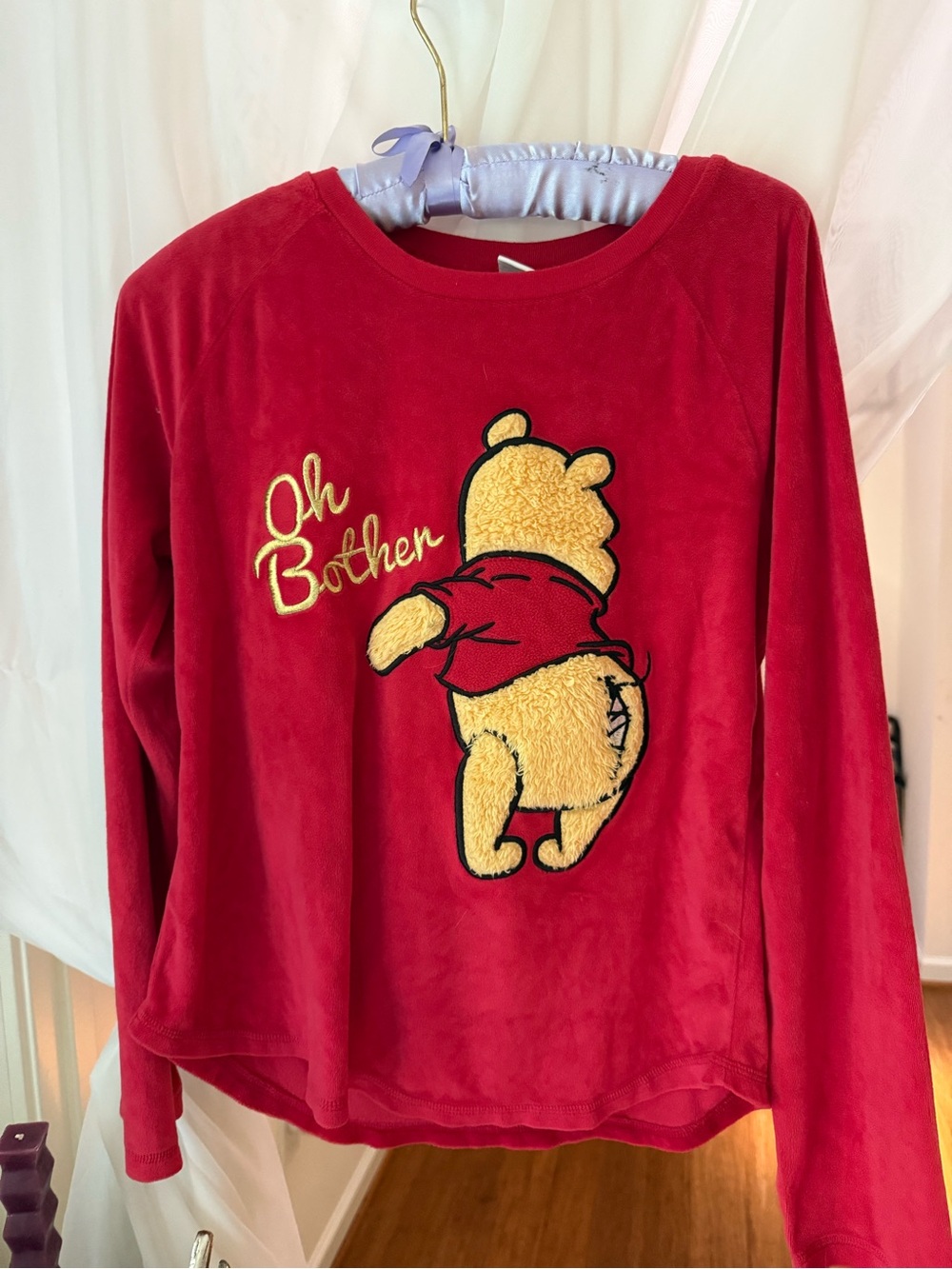 Red Winnie the Pooh 'Oh Bother' Long-Sleeve Top